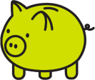 Piggy bank icon